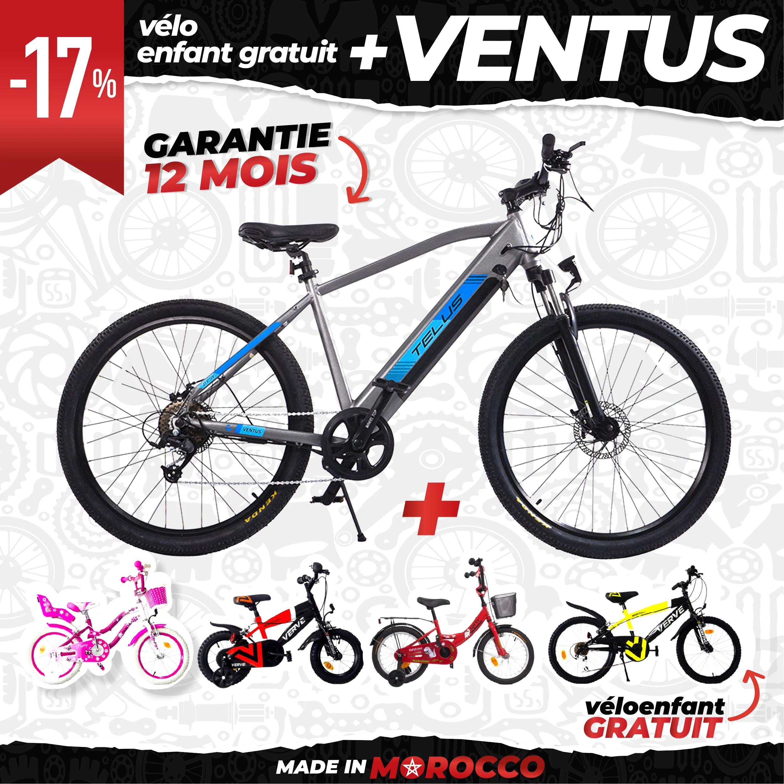 VENTUS – vélo VTT électrique - Vélos Électriques Maroc